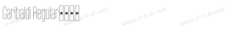 Garibaldi Regular字体转换
